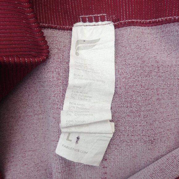 Fabletics Large cropped leggings burgundy and light pink nylon blend - Picture 9 of 9